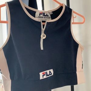 urban outfitters cropped fila tank